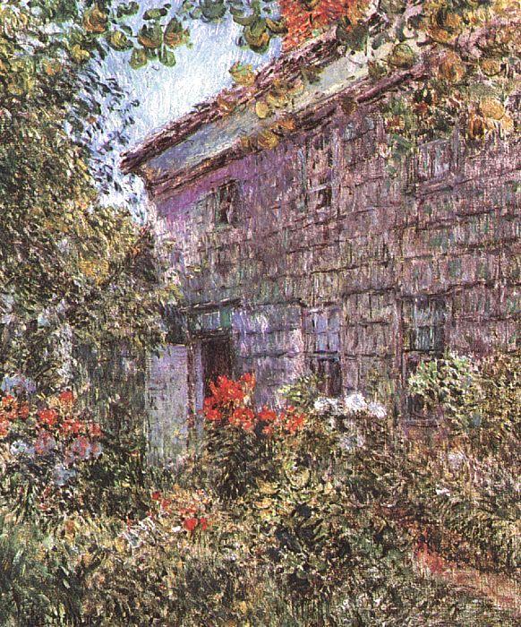 Childe Hassam Old House and Garden at East Hampton, Long Island Germany oil painting art